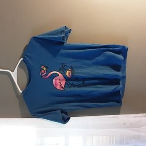 Blue vans flamingo shirt